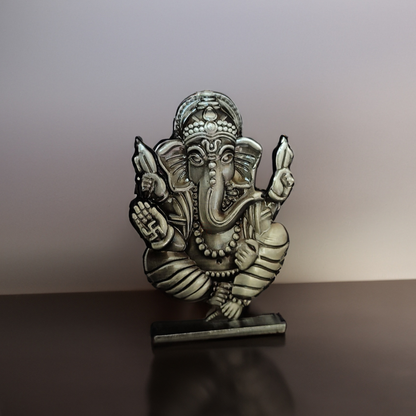 Double Side Ganesh Kripa Idol With Sticky Tape