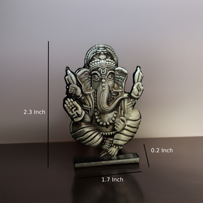 Double Side Ganesh Kripa Idol With Sticky Tape